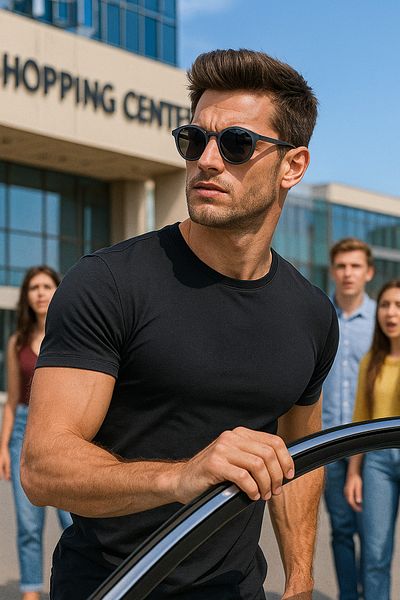 CHANCE GİFT Transparent Men's Sunglasses Clear Gray-Tinted Black Lens Uv400 Protection Viral Round Sunglasses