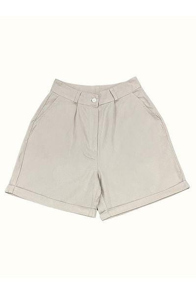lemontpiel Slim Fit Double Leg Gabardine Shorts 100% Cotton