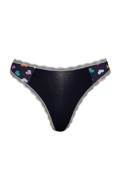 Ioana boutique Women's Thong Underwear CH2289 Navy Blue, Size L