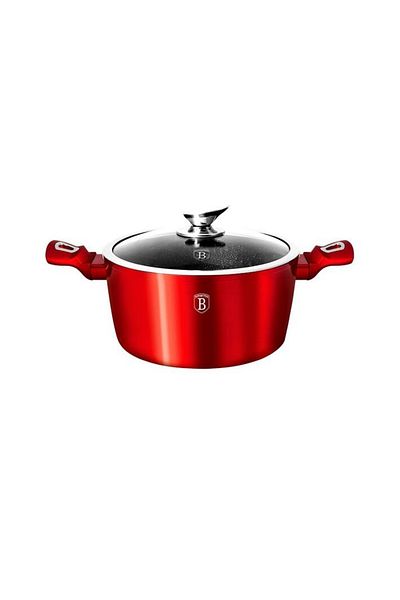 Berlinger Haus Pot with lid 20 cm Burgundy Metallic Line Berlinger Haus BH 1256N
