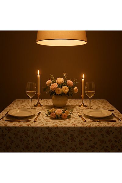Brava Casa Față de masă Rosabella Vintage Luxe, 400×140 cm, PVC anti-pete