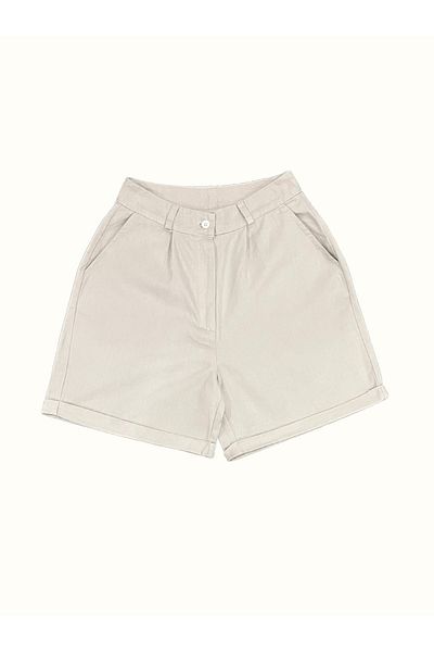 lemontpiel Slim Fit Double Leg Gabardine Shorts 100% Cotton