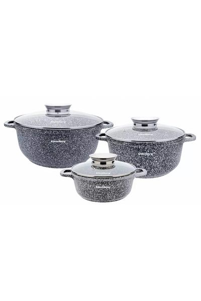 Klausberg Set of pots with lids 20/24/28 CM Klausberg KB7533