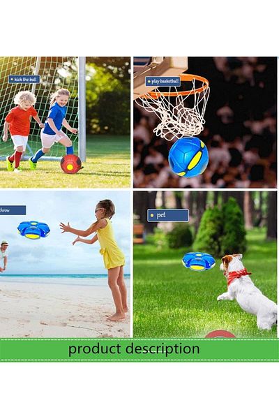 Boldy Lighted Ufo Ball - Flying Ball - Magic Ball - Fun Ball - Flying Frisbee - Pet Play Ball -Game Disc Ball