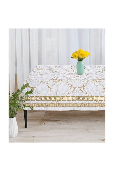 Brava Casa Fata de Masa Marmoris Aurea Luxe Anti-Stain, PVC Calitativ, 400×140 cm