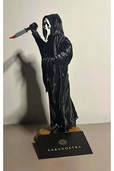 Cochines Scream Ghostface - Scream Figure - 27cm - 3D Figure Made of Healthy Petg Material