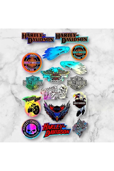 Limitless Design Harley Sticker Seti – Renkli & Özgün Tasarımlar | Kask, Moto...