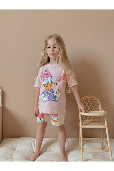 cacakids Daisy Duck Printed Shorts Set for Girls