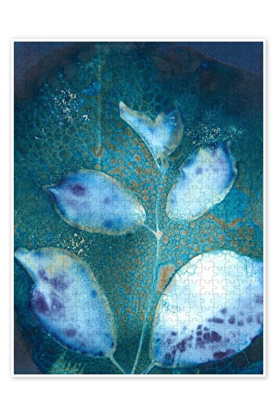 Jeronkarji Siyanotip Yaprakları III 500 Parça Puzzle Yapboz Bohem Soyut Sanat Temalı