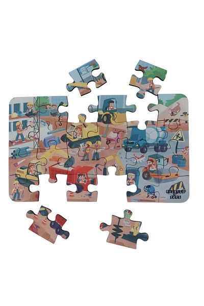 Fizello Construction Vehicles - Construction Vehicles / Small Puzzle 3-7 Years 24 Pieces
