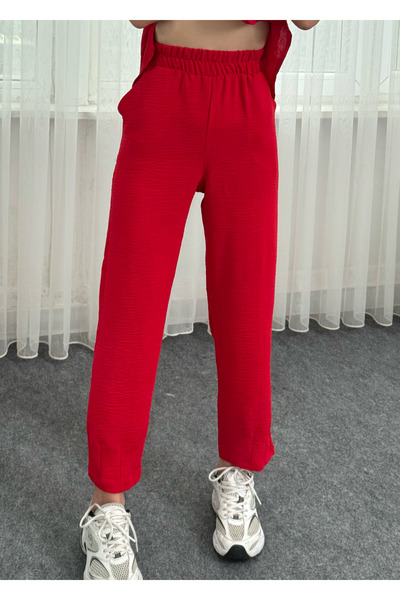 LUVESSE Nisva Kırmızı Paça Pensli Ayrobin Takım