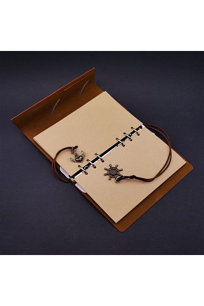 AC BOX Leather Notebook and Feather Pen