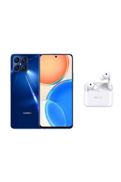 HONOR X8 Dual SIM Ocean Blue 6GB RAM 128GB 4G with Earbuds - Middle East Version