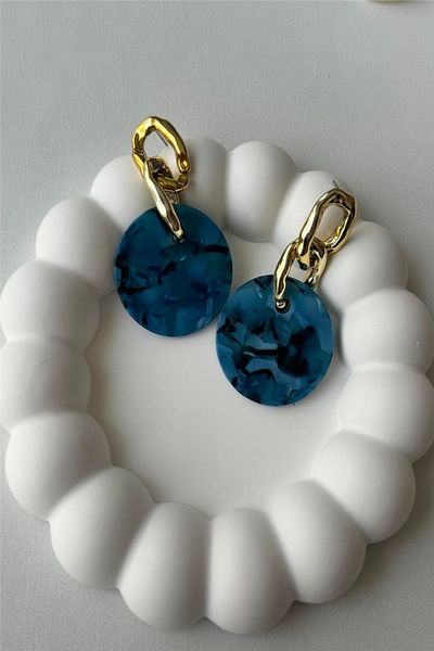 Orvix Accessories أقراط نسائية زرقاء عتيقة من الفولاذ غير القابل للتشويه أقراط صيفية أقراط فساتين السهرة أقراط هدايا أقراط الأم