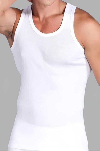 SİERNA Men's Single 100% Combed Cotton Undershirt Srn-001404