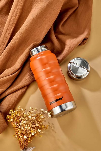 Yaren Style 400 ml Orange Stainless Steel Thermos – for Water, Soft Drinks, Tea |   Camping, School, Picnic, Serving & Catering