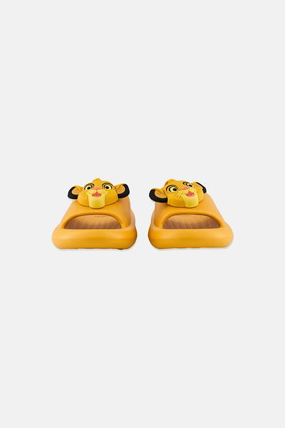 Disney Toddlers Boy The Lion King Slip On Slides, Mustard