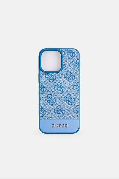 Guess iPhone 16 Pro Max Brand Logo Phone Case, Blue