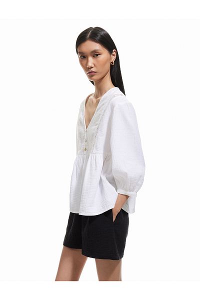 Koton New Season Elastic High Waist Pocket Cotton Mini Muslin Shorts