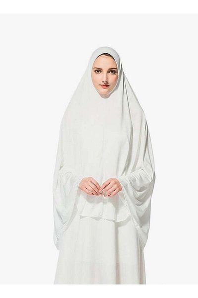 Generic Polyester Blend Long Hijab White