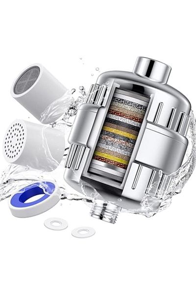 General Electric GROLIGH Shower Filter 20 Stage Showerhead Filter for Hard Water