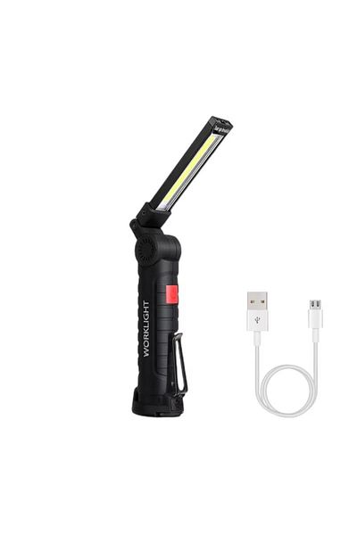 Choice W51(Short 1pcs) New Portable COB LED Flashlight USB Rechargeable Work Light Magnetic Lanterna Hangin