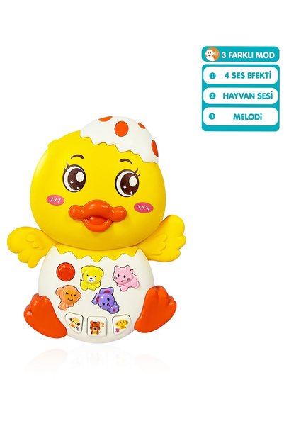 Vardem Kutulu Işıklı Ve Müzikli Ördek Bebek Piyanosu Sarı
