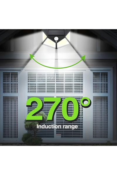 Generic Set 4 Lampi Solare cu Panou si Acumulator, 100 Led / Lumina Alba si 270 Grade Raza