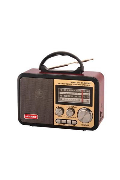 Generic STARGOLD FM/AM/SW Portable Retro Radio with USB/TF MP3, Bluetooth TWS, and 2000mAh Battery