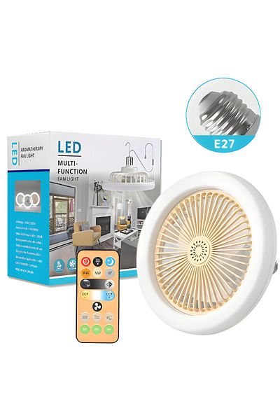 FİAPFO APF® Led Lamp with Adjustable Light, Aromatherapy, Fan, Remote Control and 3 Lighting Modes
