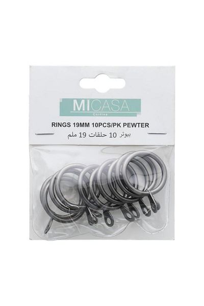 Generic Micasa 10-Piece Rings Pewter 19mm