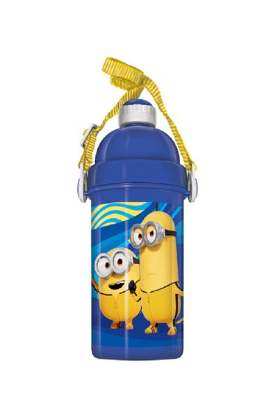 Minions The Rise of Gru High Quality Durable Leak Proof Water Bottle for Kids Blue and Yellow 500ml