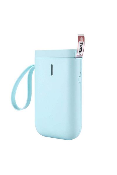 Generic Portable Wireless Handheld Thermal Label Marker Printer Light Blue