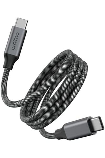 oraimo Tangle-Free USB C to USB C Cable 1M, Braided Cord Type C, 60W Super Fast Charge, 480Mbps High