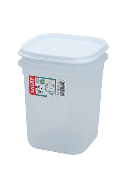 Tatay Square Food Container White 0.7 Liter