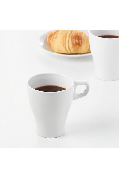 IKEA White Stoneware Mug – 25 cl, Timeless and Versatile