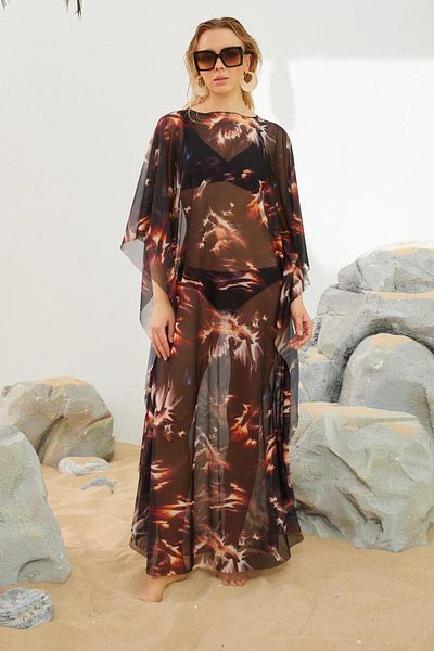 Starinci Mayo Pareo Black Flame Patterned
