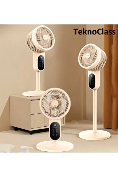TeknoClass Uzaktan kumandalı Dönebilen Elektrikli Fan hava Serinletici Vantilatör Oynar Başlıklı Fan