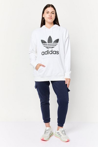 adidas Women Sportswear Fit Long Sleeve Outdoor Hoodies, White