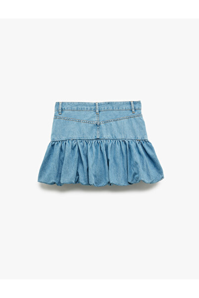 Koton Fusta mini denim cu nasturi cu detaliu de buzunar