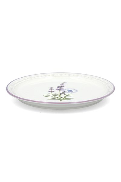 Bien Servi Desssert Plate with Decal Purple Rim