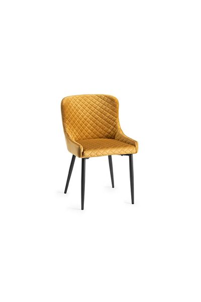 rexa FALUN Fabric Black Leg Dining Chair - 62-51-90 cm