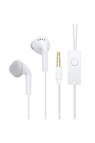 Samsung - Wired Earphones - Jack 3.5mm, Half-In-Ear, Stereo, Microphone - White (Bulk Packing)