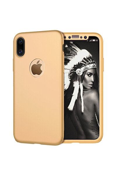 Gold Θήκη iPhone X, FullBody Elegance Luxury Gold, πλήρης κάλυψη 360 μοιρών μ...