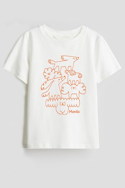 Monila Boy's Text Printed Cotton T-Shirt