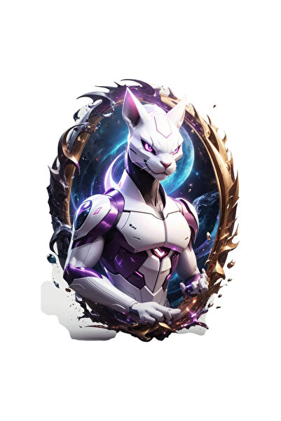 INOVATIX Set de 8 piese, autocolant Pokemon Mewtwo, INOVATIX®. 6 cm