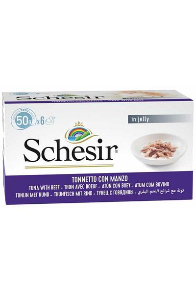 Schesir Schesir Cat Multipack Tuna with Beef 6x50g can Pack of 2