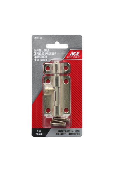 ACE Barrel Bolt Brass 3inch