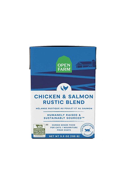 Open Farm Chicken & Salmon Rustic Blend Wet Cat Food - 155G Pack of 6