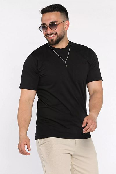 MİSHAR İTALİA Ανδρικό T-Shirt με μαύρα αξεσουάρ και τσέπες